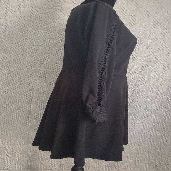 H&M Black Lace Detail A-Line Dress - Picture 3 of 10